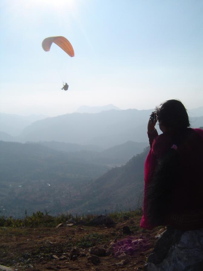 Flug in Bandipur, zwischen Pokhara und Kathmandu